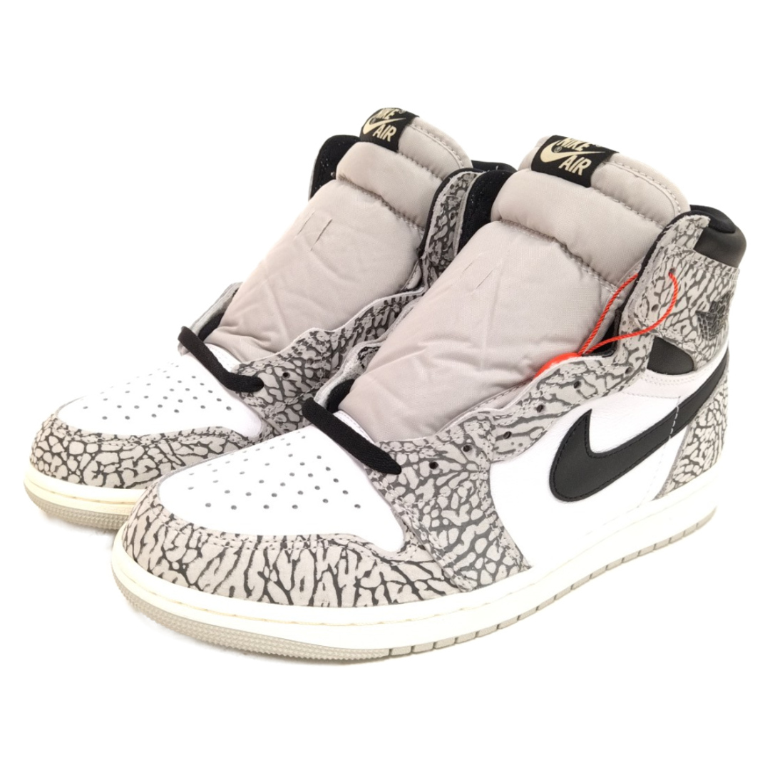 NIKE(ナイキ)のNIKE ナイキ AIR JORDAN 1 High OG White Cement エアジョーダン1 ハイ OG ホワイト セメント ハイカットスニーカー グレー US10/28cm DZ5485-052 メンズの靴/シューズ(スニーカー)の商品写真