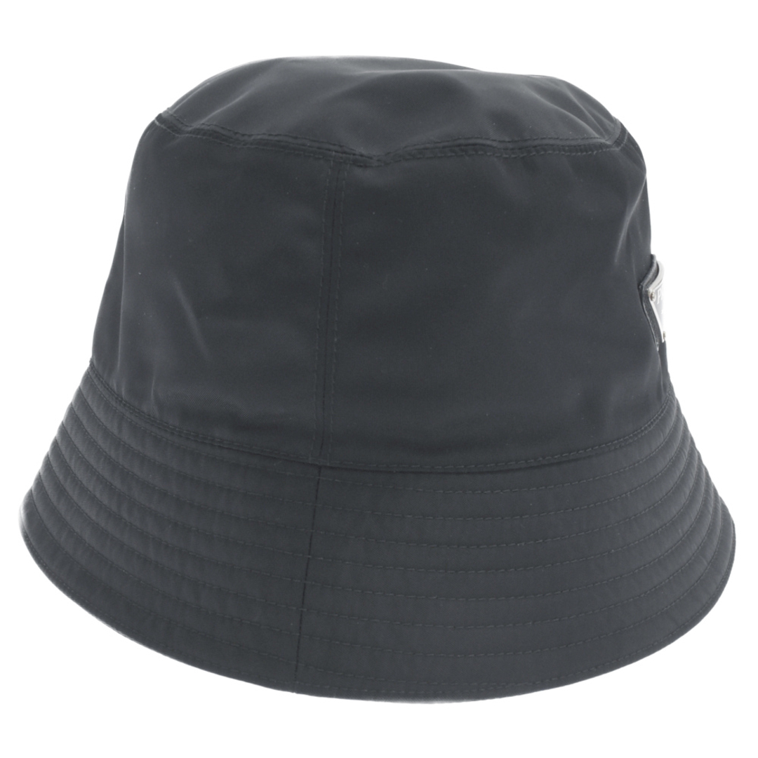 PRADA(プラダ)のPRADA プラダ Re-Nylon トライアングルロゴ ナイロン バケットハット 帽子 ブラック 33165 2HC137 メンズの帽子(ハット)の商品写真