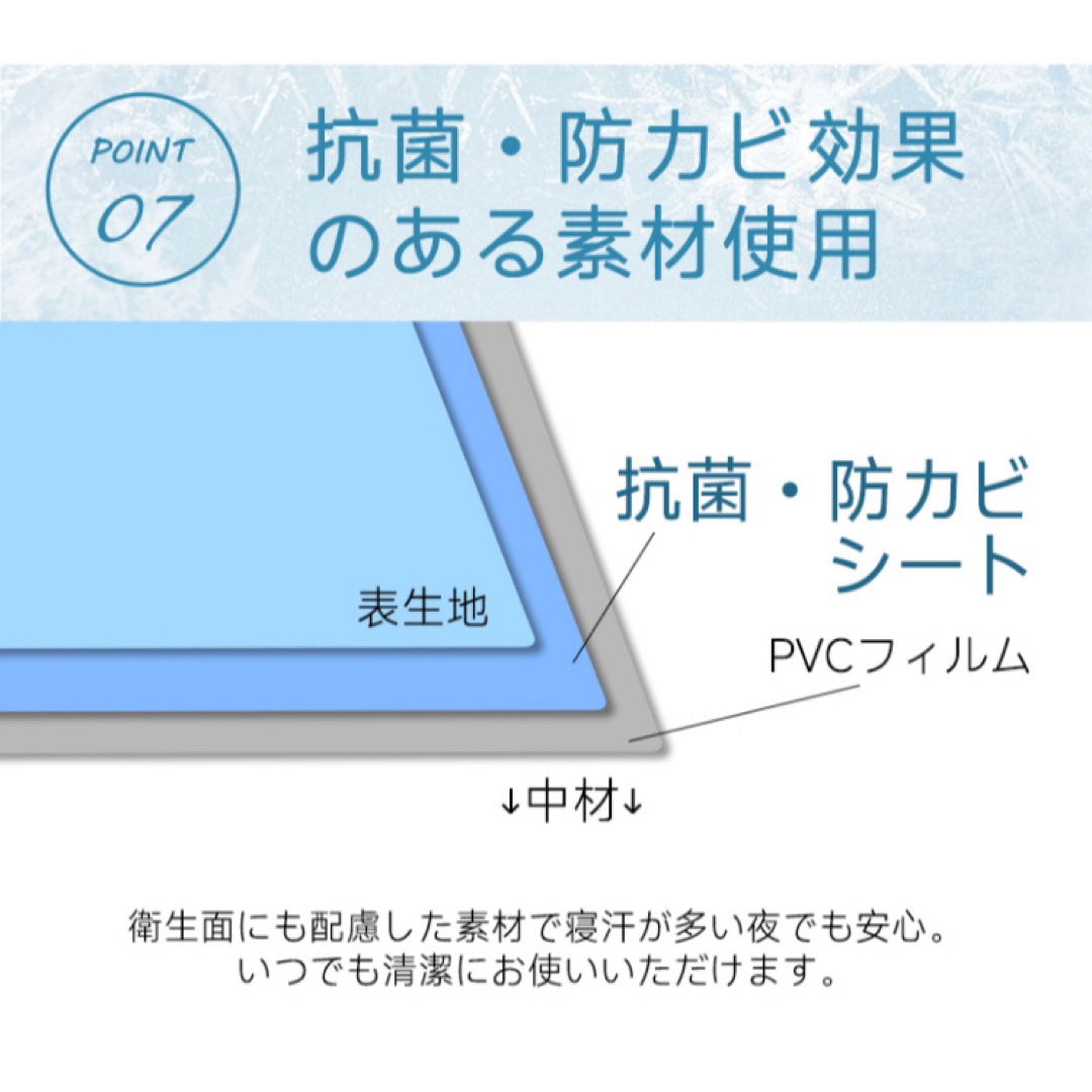 新品　ひんやりマット 冷感敷きパッド 瞬間冷却 90×90cm インテリア/住まい/日用品のラグ/カーペット/マット(その他)の商品写真