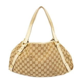 グッチ(Gucci)の【4ib1833】グッチ ショルダーバッグ/アビー/130736/キャンバス/レザー/ベージュ/シャンパンゴールド金具 【中古】 レディース(ショルダーバッグ)