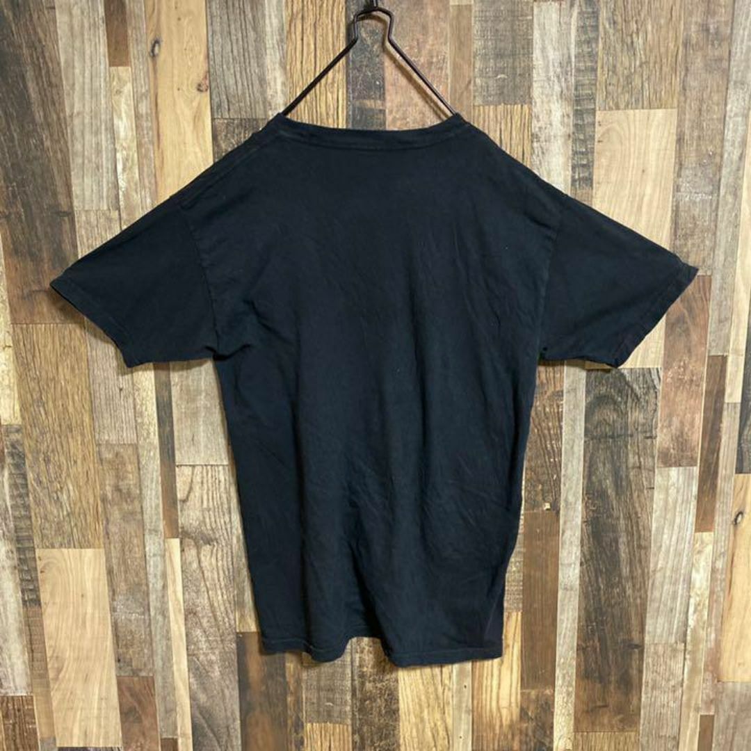ブラック メンズ USA古着 半袖 Tシャツ プリント カジュアル 夏服 M メンズのトップス(Tシャツ/カットソー(半袖/袖なし))の商品写真