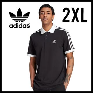 アディダス(adidas)のadidas★ビッグシルエット ポロシャツ★黒★2XL★男女兼用(ポロシャツ)