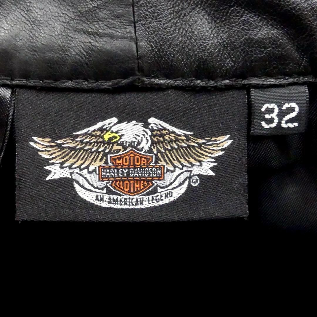 Harley Davidson(ハーレーダビッドソン)のHARLEY DAVIDSON ハーレーダビッドソン レザーパンツ 黒NS260 自動車/バイクのバイク(装備/装具)の商品写真