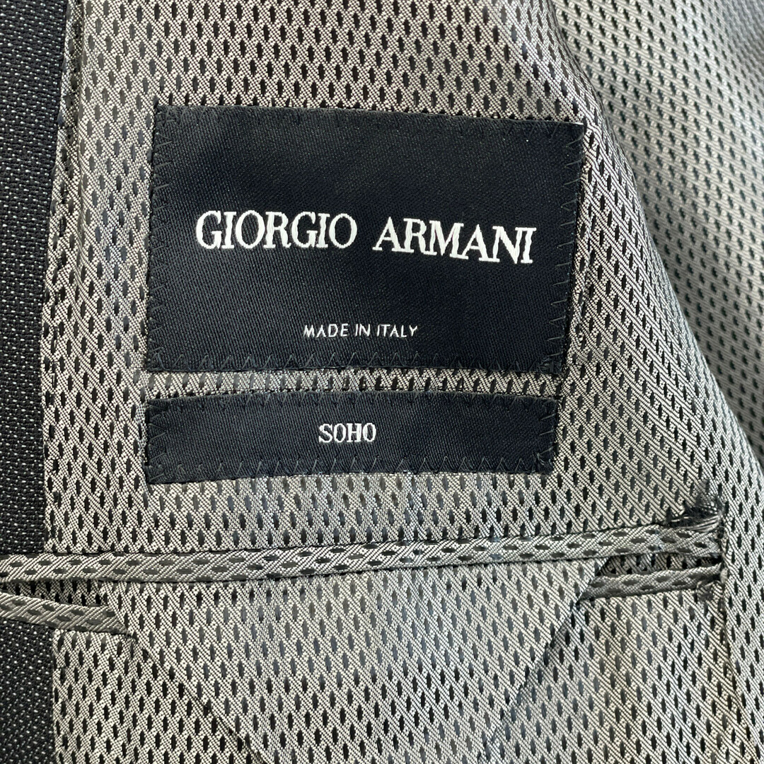 Giorgio Armani(ジョルジオアルマーニ)のジョルジオアルマーニ SOHO 8WGAV00E T01Z9 グレー ウール×シルク 2Bシングルスーツ 48 メンズの靴/シューズ(その他)の商品写真