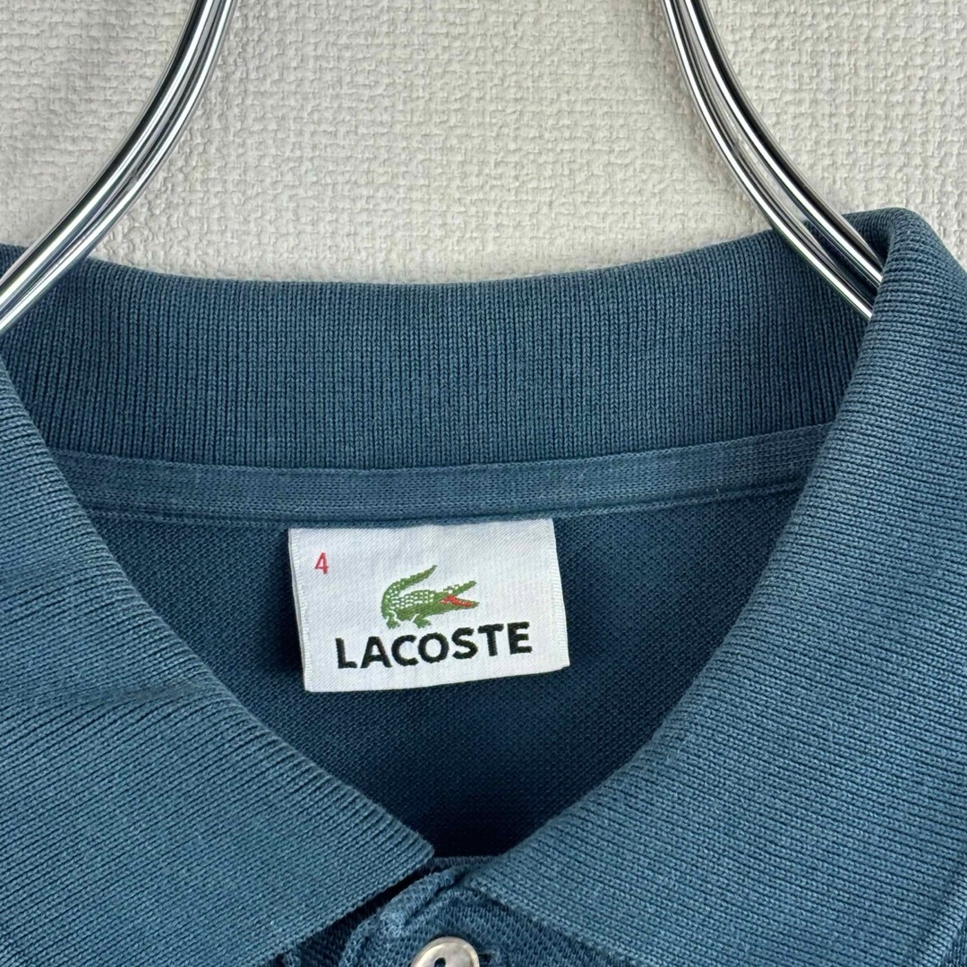 LACOSTE(ラコステ)のラコステ　LACOSTE ポロシャツ　4 M〜L ネイビー　古着 メンズのトップス(ポロシャツ)の商品写真