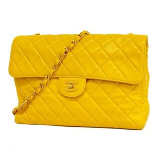 シャネル(CHANEL)の【4ib2156】シャネル ショルダーバッグ/マトラッセ/チェーンショルダー/ラムスキン/イエロー/ゴールド金具 【中古】 レディース(ショルダーバッグ)