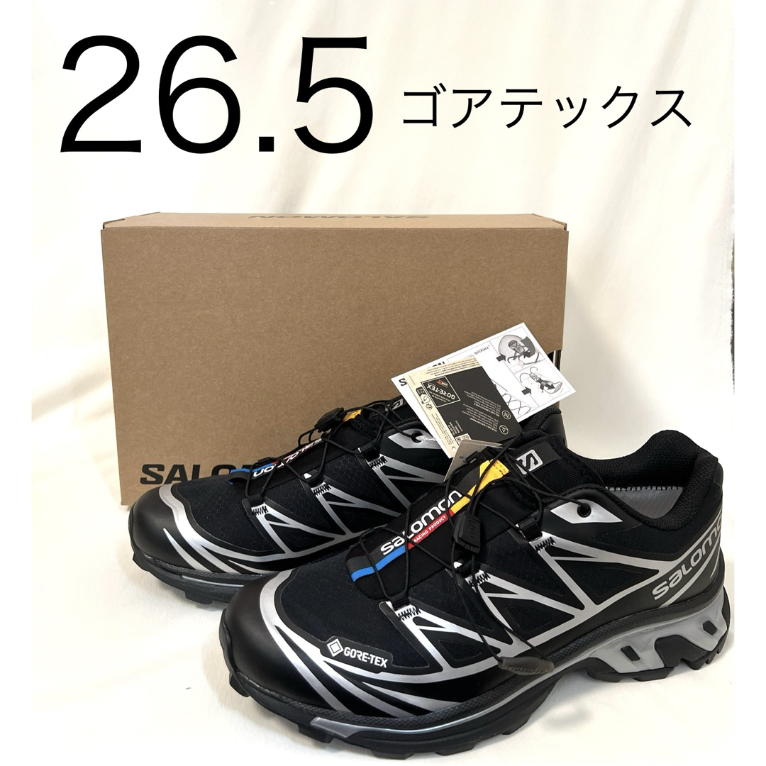 SALOMON(サロモン)の26.5 xt-6 GTX サロモン ゴアテックス スニーカー 黒 ブラック メンズの靴/シューズ(スニーカー)の商品写真