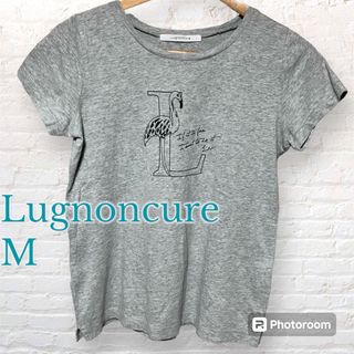 ルノンキュール(Lugnoncure)のLugnoncure ルノンキュール 半袖Tシャツ M 霜降りグレー フラミンゴ(Tシャツ(半袖/袖なし))