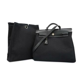 エルメス(Hermes)の【4ib1915】エルメス ツーウェイバッグ/エールバッグMM/□M刻印/トワルオフィシエ/ブラック/シルバー金具 【中古】 レディース(その他)