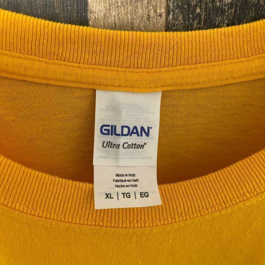 ギルダン オレンジ ロータリー メンズ XL USA古着 90s 半袖 Tシャツ メンズのトップス(Tシャツ/カットソー(半袖/袖なし))の商品写真