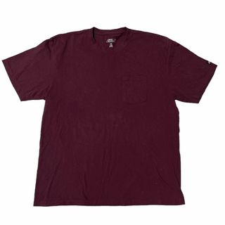 ディッキーズ 半袖Tシャツ ロゴパッチ 胸ポケット レッド US古着 e96