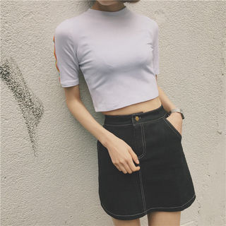 原宿系 レインボー Tシャツ ストリート/韓国/オルチャン xyz(Tシャツ(半袖/袖なし))
