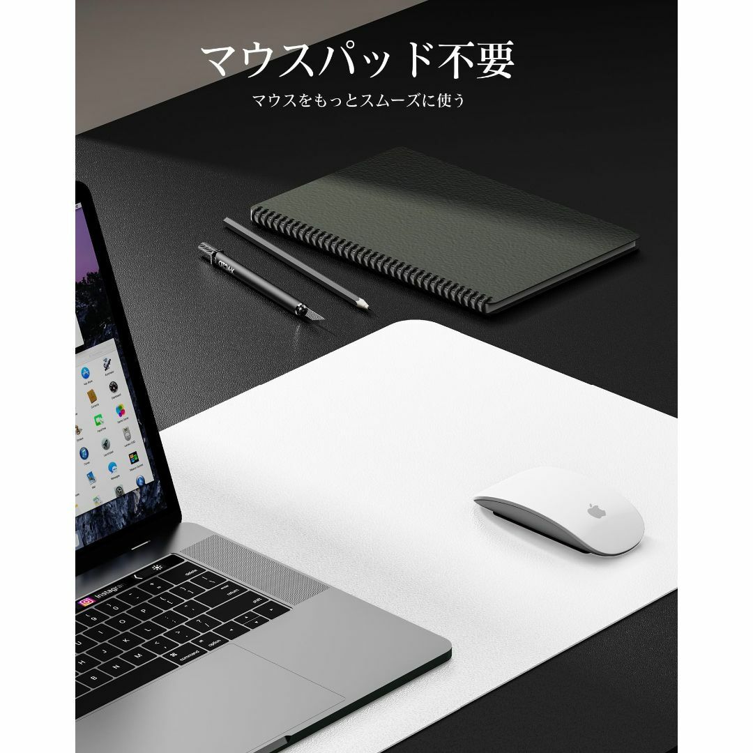 【色: 白+アプリコット】YSAGi デスクマット 両面デスクパット 大型マウス その他のその他(その他)の商品写真