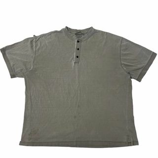 L.L.Bean ヘンリーネック 半袖Tシャツ 無地 カーキ US古着e97