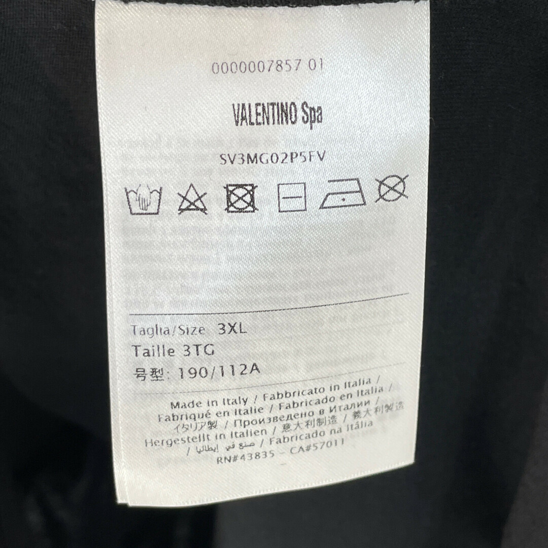 VALENTINO(ヴァレンティノ)のヴァレンティノ ブラック マクロVLTNグリッド Tシャツ 3XL メンズのトップス(その他)の商品写真