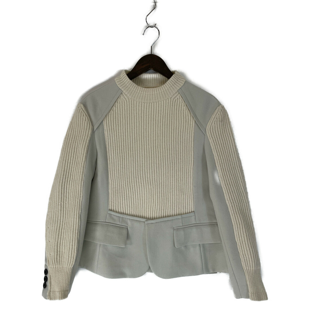 sacai(サカイ)のサカイ 23年製  ｱｲﾎﾞﾘｰ Wool Melton x Knit Pullover 1 レディースのレッグウェア(タイツ/ストッキング)の商品写真