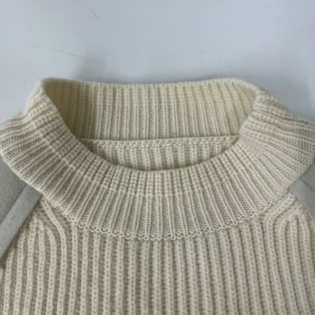 sacai(サカイ)のサカイ 23年製  ｱｲﾎﾞﾘｰ Wool Melton x Knit Pullover 1 レディースのレッグウェア(タイツ/ストッキング)の商品写真