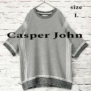 Casper John - 【美品】キャスパージョン Casper John 半袖ニット 総柄