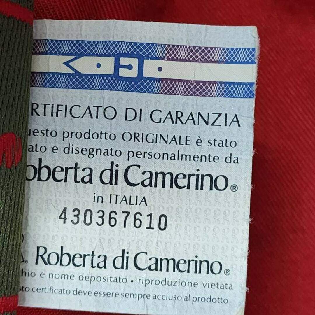 ROBERTA DI CAMERINO(ロベルタディカメリーノ)のRoberta di Camerino ロベルタ・デ・カメリーノ 旅行用バッグ レッド グリリア柄 【良品】 22402K489a レディースのバッグ(その他)の商品写真