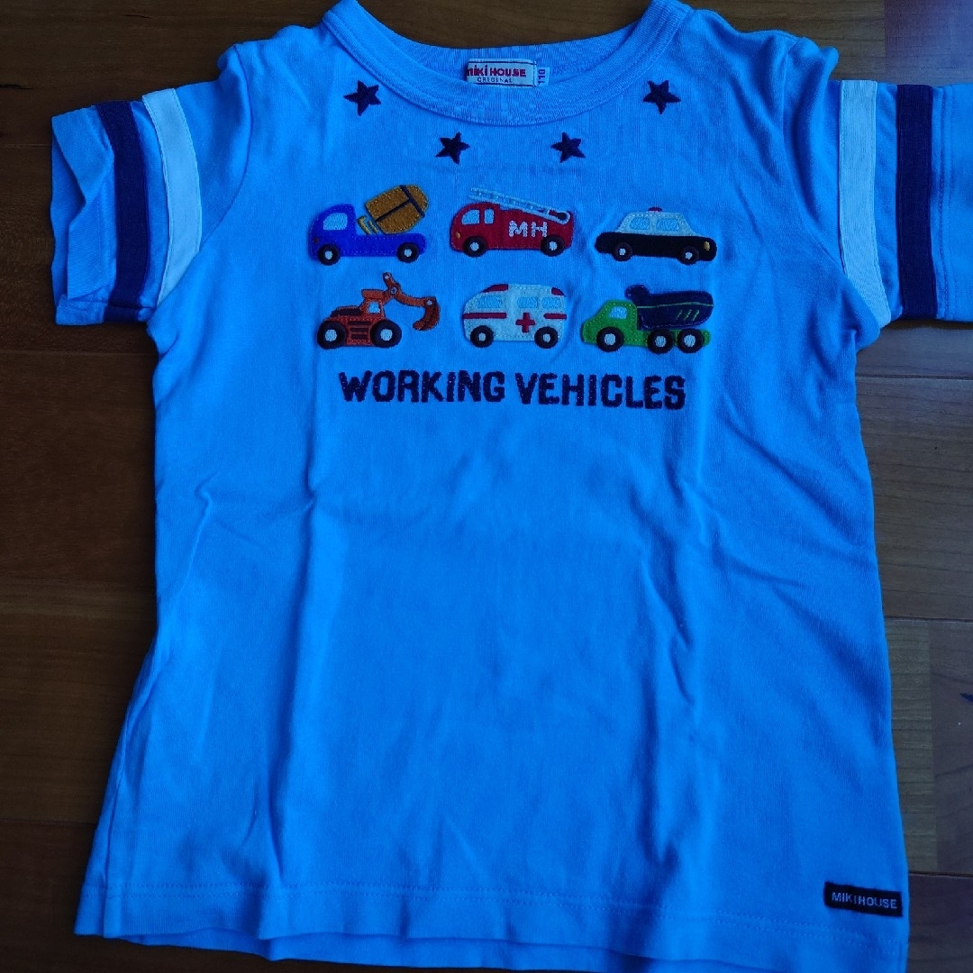 mikihouse(ミキハウス)のミキハウス　mikihouse 働く車　Tシャツ　110 キッズ/ベビー/マタニティのキッズ服男の子用(90cm~)(Tシャツ/カットソー)の商品写真