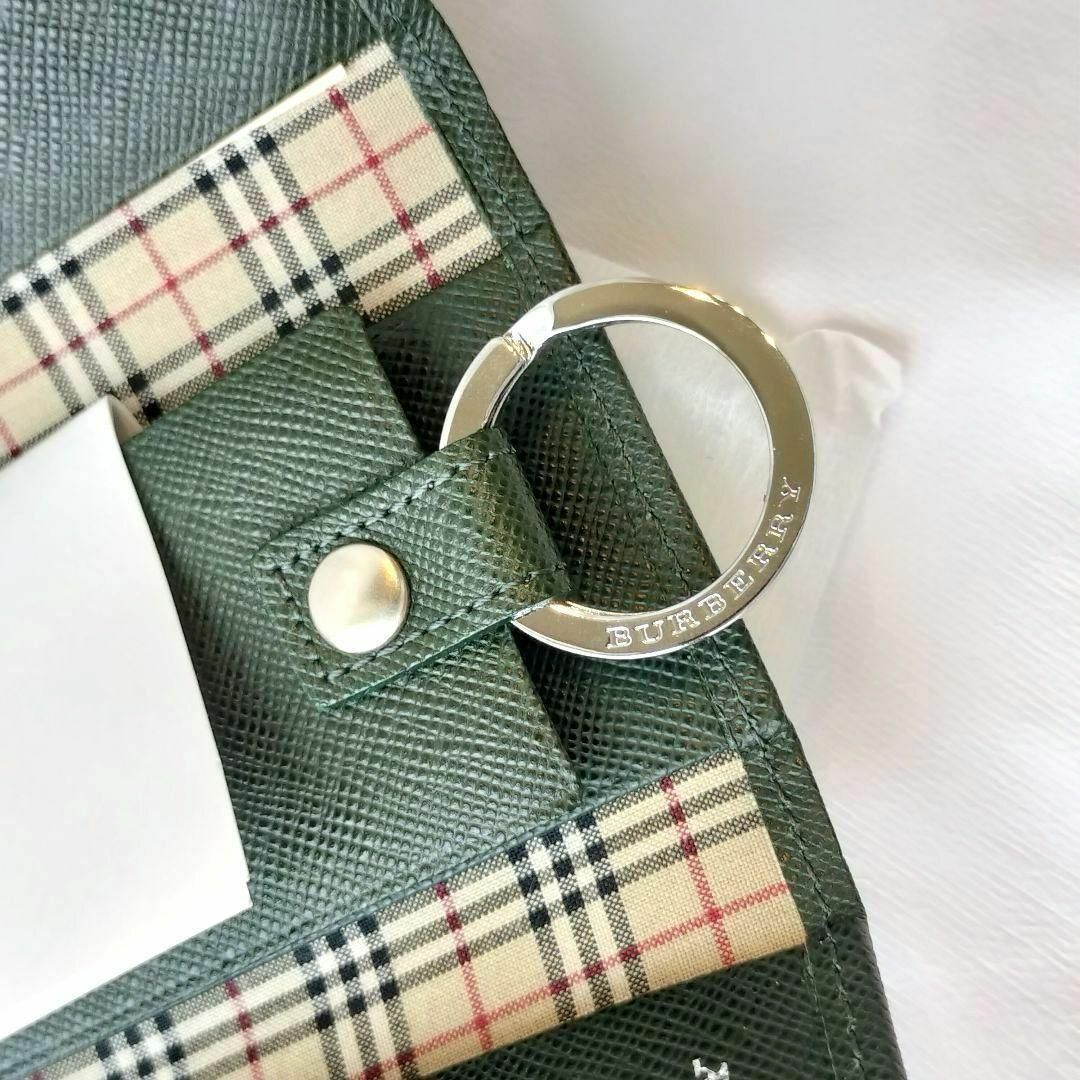 BURBERRY(バーバリー)の【未使用保管品】BURBERRY バーバリー キーケース 箱・保存袋付 グリーン メンズのファッション小物(キーケース)の商品写真