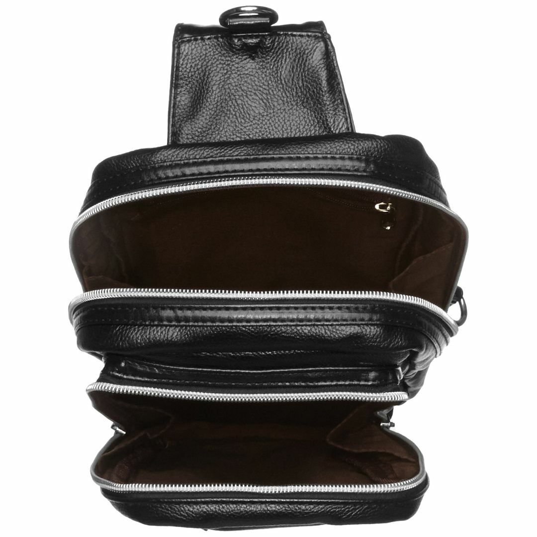 【色: ブラック】[ミュージアム] PUボディバッグ PU 小物収納 カジュアル メンズのバッグ(その他)の商品写真