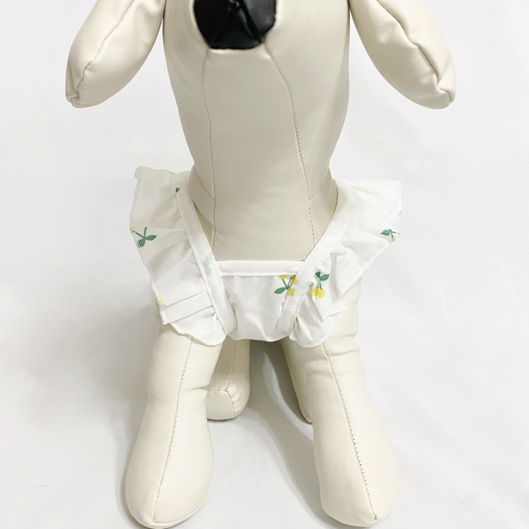 新品 XL さくらんぼ コットン ワンピース （黄色） 犬服 猫服 犬の服 その他のペット用品(犬)の商品写真