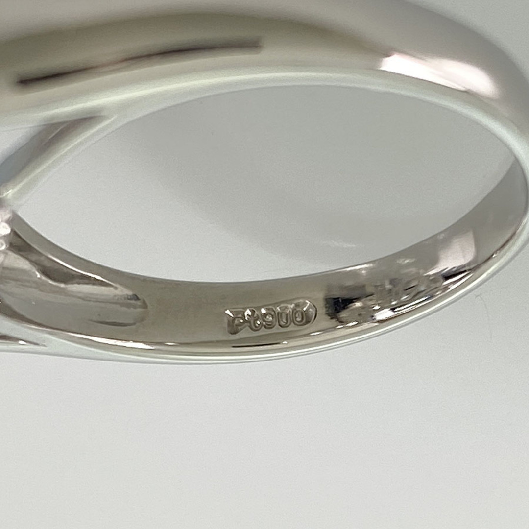 リング Pt900 アクアマリン ダイヤモンド 17号(57) レディースのアクセサリー(リング(指輪))の商品写真
