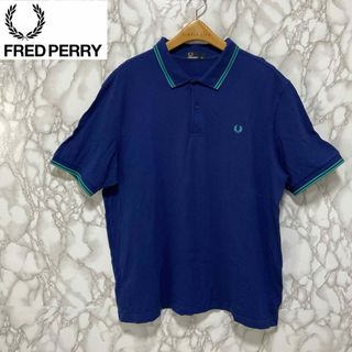 FRED PERRY - FRED PERRY フレッドペリー　ポロシャツ　刺繍ロゴ　2XL