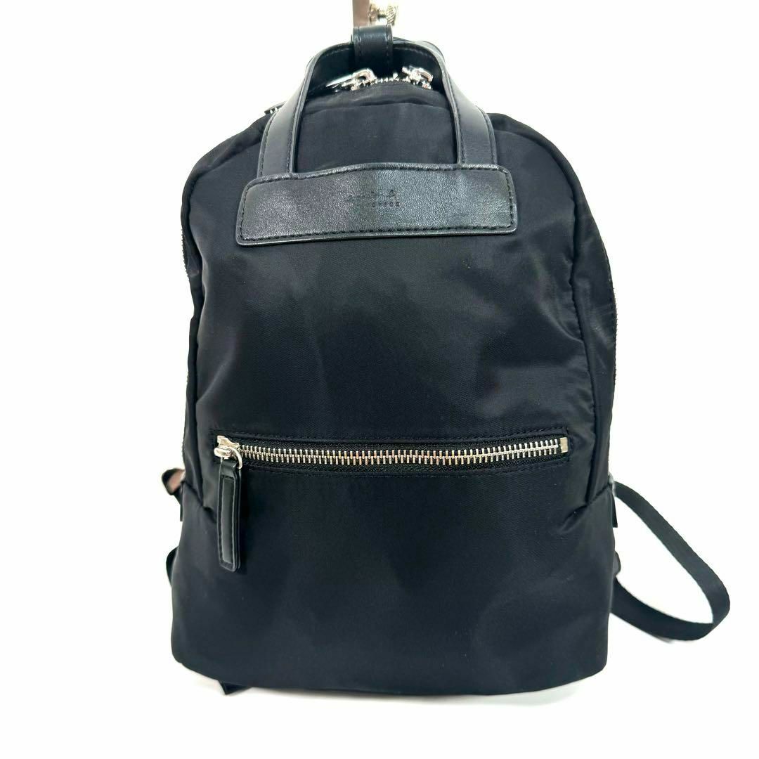 agnes b.(アニエスベー)の極美品 アニエスベー ボヤージュ ミニリュック ナイロン レザー ブラック レディースのバッグ(リュック/バックパック)の商品写真