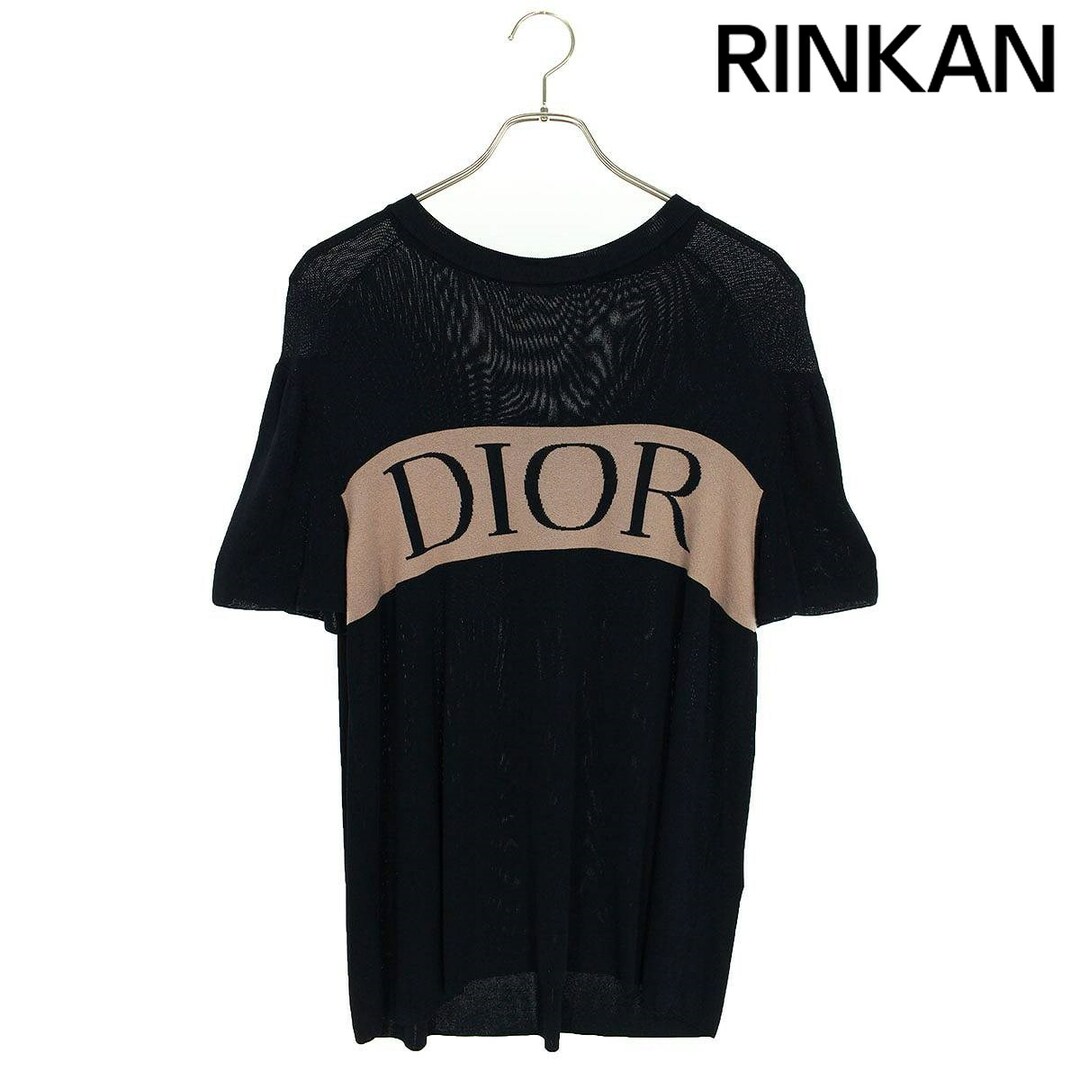 Dior(ディオール)のディオール  943M670AT051 ロゴプリントニットTシャツ メンズ S メンズのトップス(Tシャツ/カットソー(半袖/袖なし))の商品写真