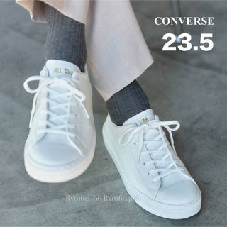 コンバース(CONVERSE)の1回時短⭐️15400円／コンバース レザー スニーカー／5／23.5／ホワイト(スニーカー)