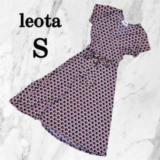 【美品】leota 花柄 ワンピース カシュクール made in USA(ロングワンピース/マキシワンピース)