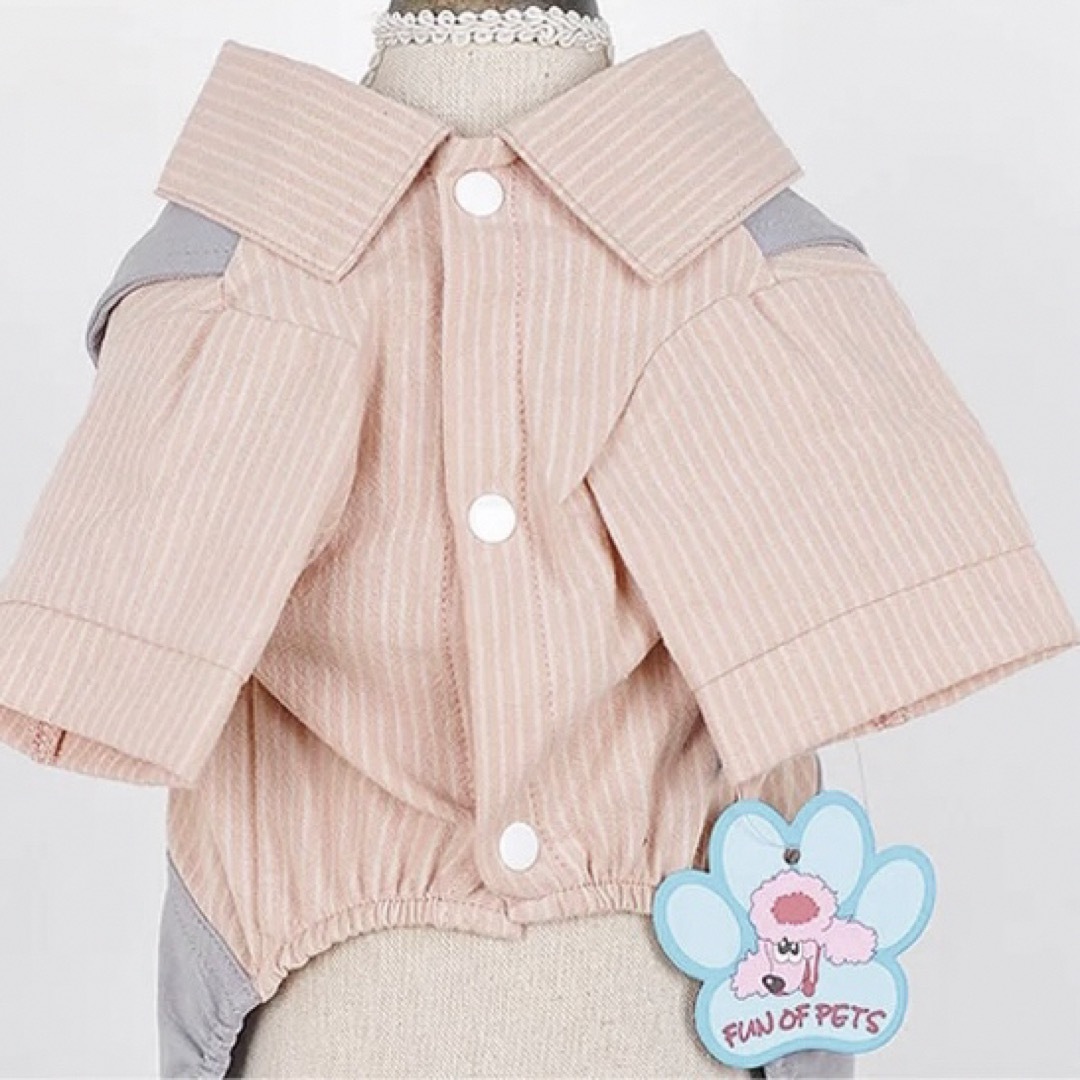 新品 XS ビッグポケット カバーオール （グレー）犬服 つなぎ ロンパース その他のペット用品(犬)の商品写真