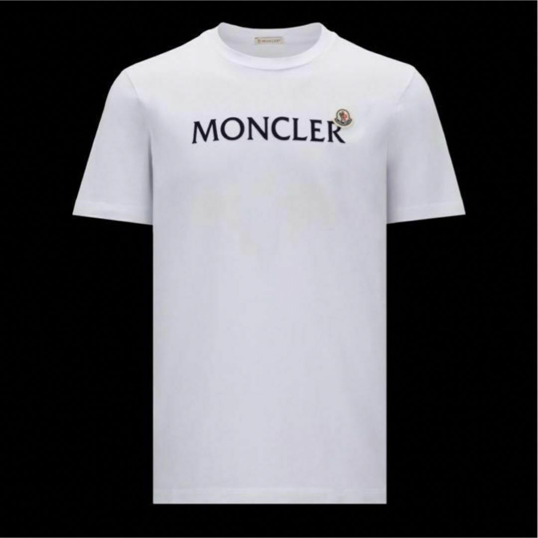 MONCLER(モンクレール)の【新品未使用】MONCLER ロゴTシャツ ホワイト Lサイズ メンズのトップス(Tシャツ/カットソー(半袖/袖なし))の商品写真