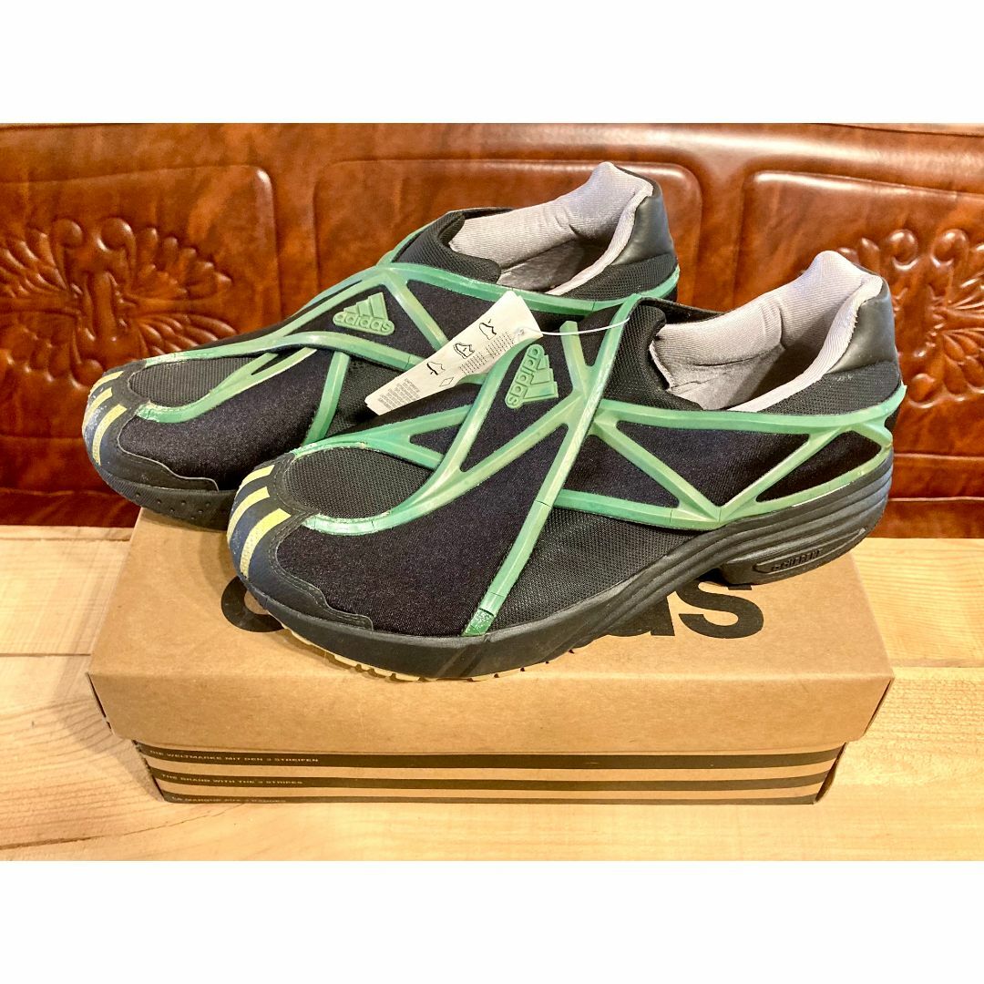 adidas(アディダス)の★希少レア!アディダス アディフレックス 黒/緑 ビンテージ 243★ メンズの靴/シューズ(スニーカー)の商品写真
