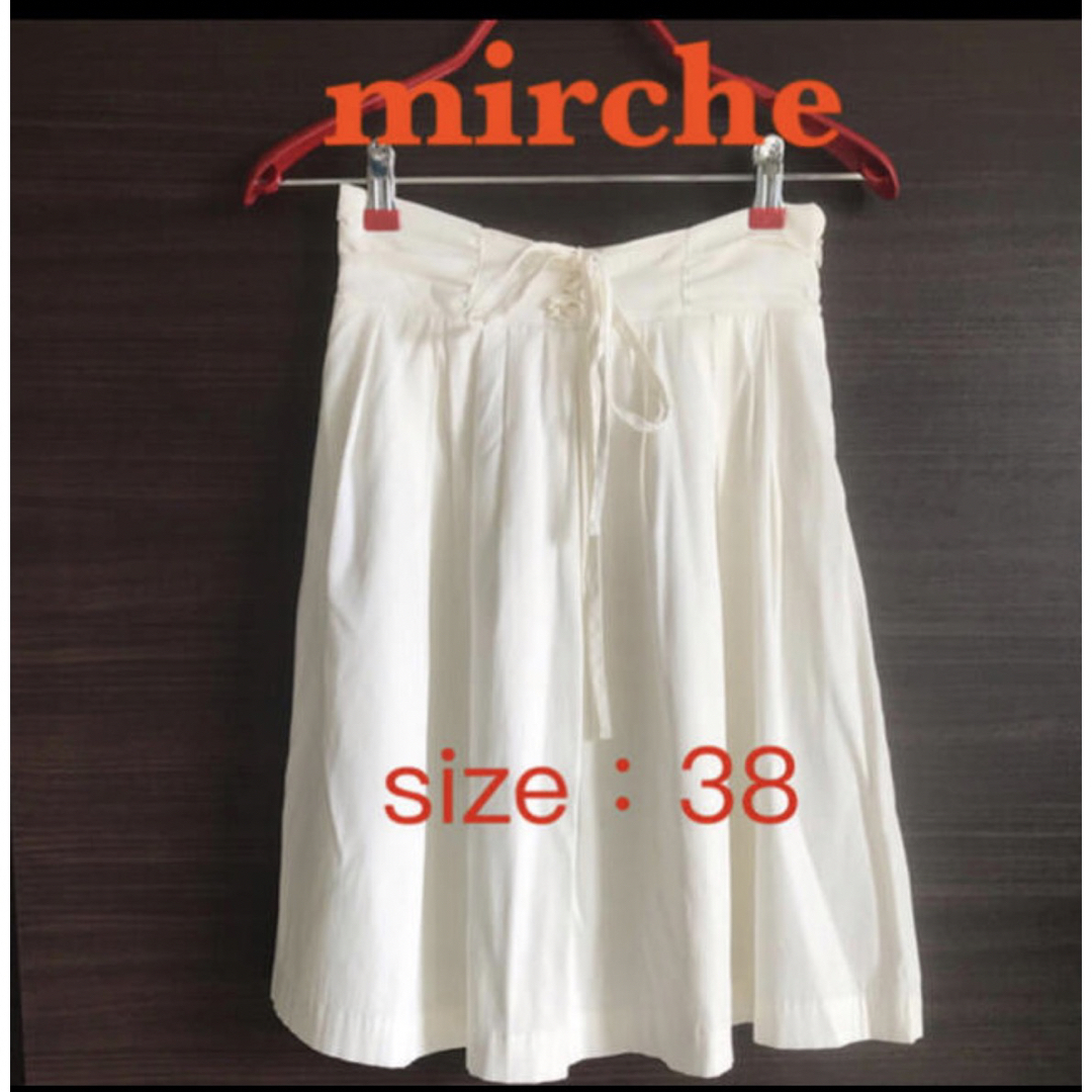 お得美品　ミルシェ　mirche ホワイトスカート レディースのスカート(ミニスカート)の商品写真