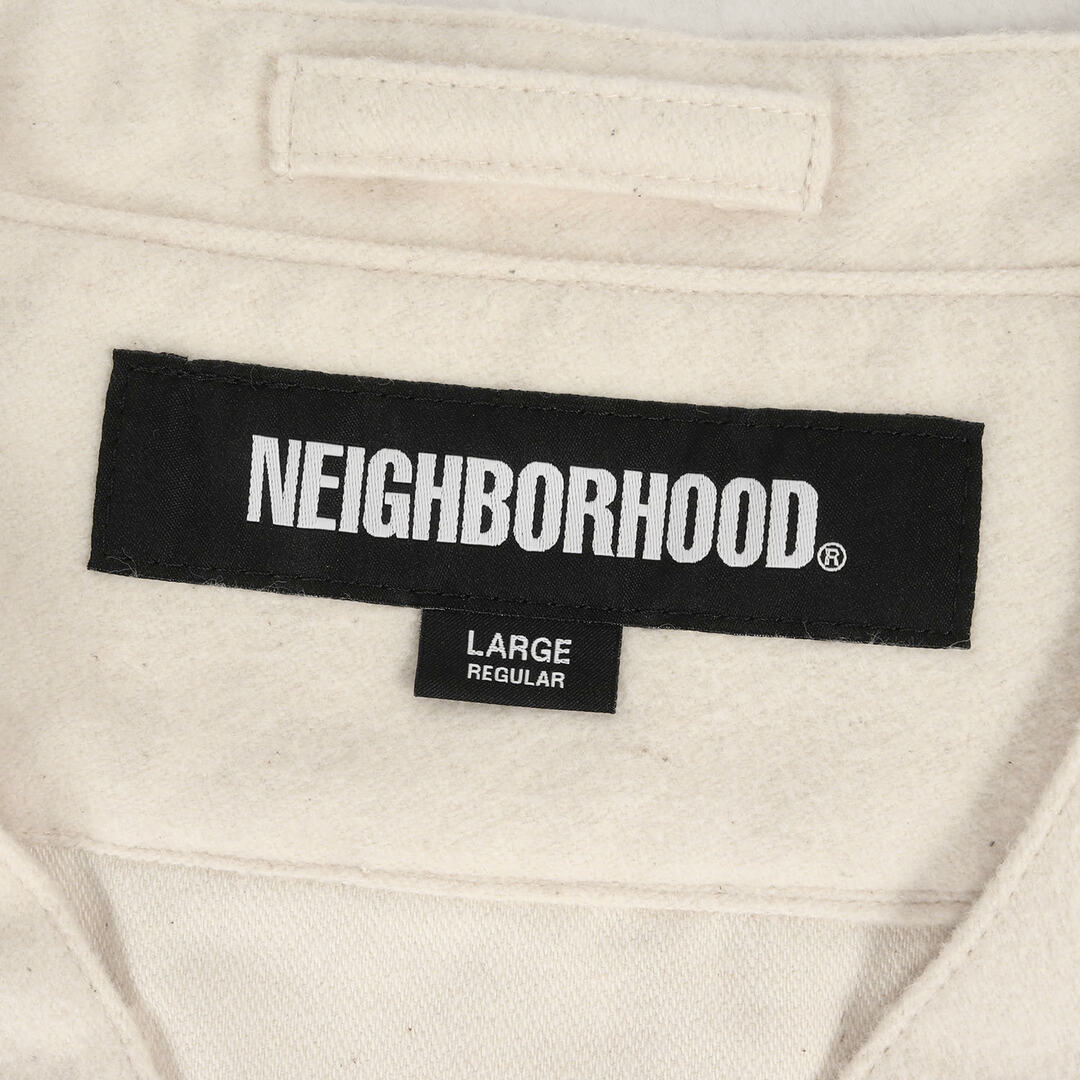 NEIGHBORHOOD(ネイバーフッド)の新品 NEIGHBORHOOD ネイバーフッド シャツ サイズ:L 23AW CLOT ドラゴン刺繍 フランネル ベースボールシャツ BB SHIRT SS オフホワイト 白 トップス カジュアルシャツ 【メンズ】 メンズのトップス(シャツ)の商品写真