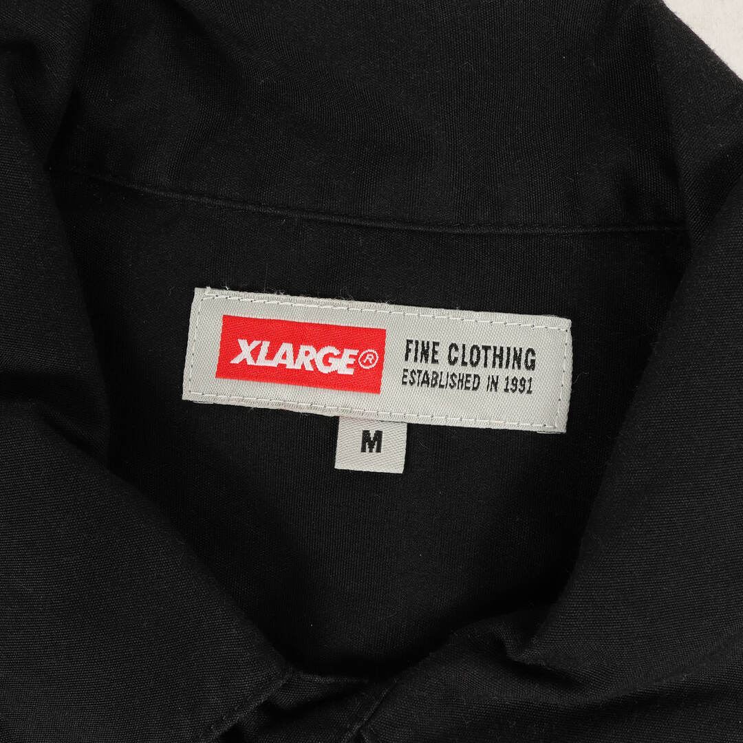 X-LARGE エクストララージ シャツ サイズ:M ゴリラロゴ 半袖 ワークシャツ ブラック 黒 トップス カジュアルシャツ【メンズ】【中古】 メンズのトップス(シャツ)の商品写真