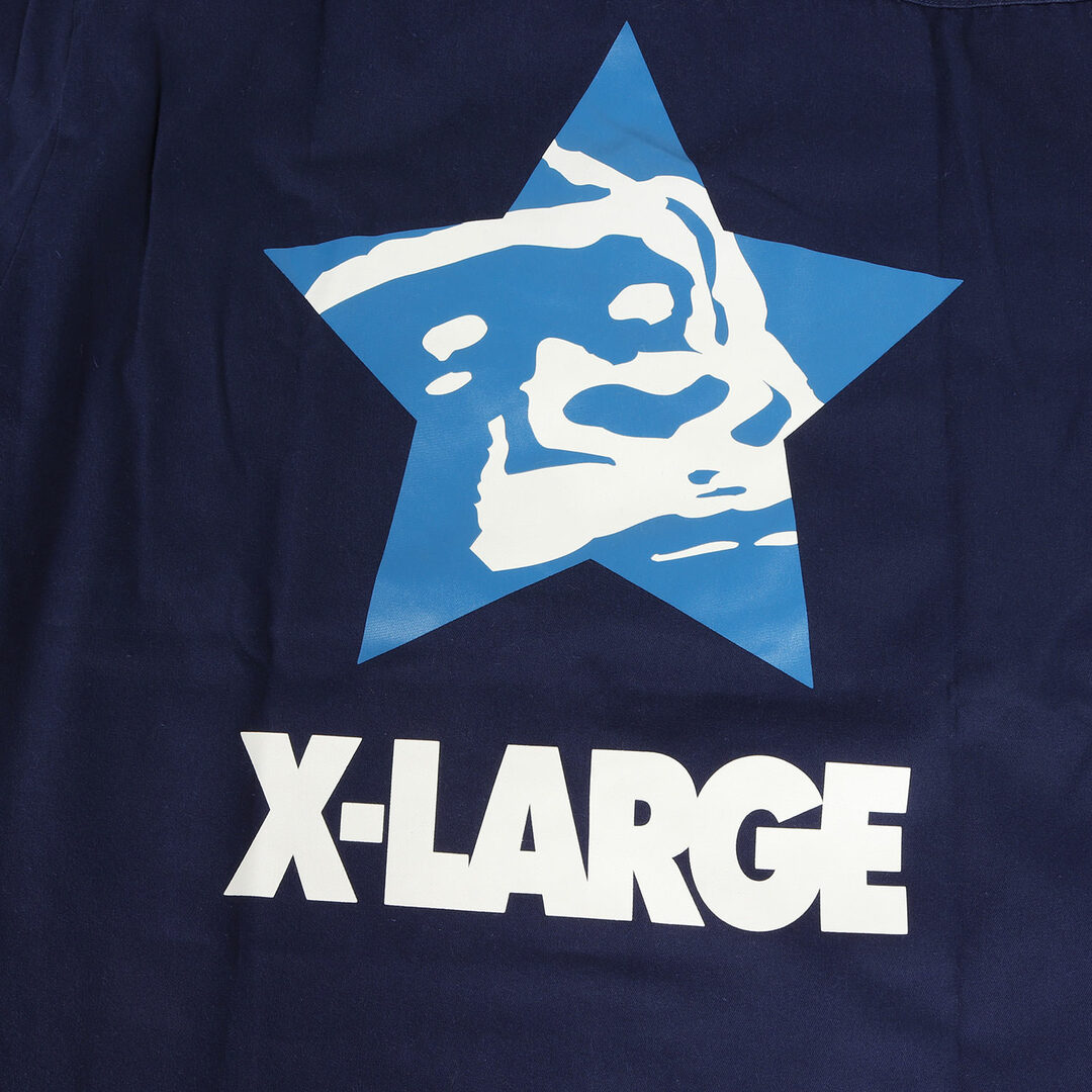 X-LARGE エクストララージ シャツ サイズ:M スター ゴリラロゴ 半袖 ワークシャツ ネイビー 紺 トップス カジュアルシャツ【メンズ】【中古】 メンズのトップス(シャツ)の商品写真