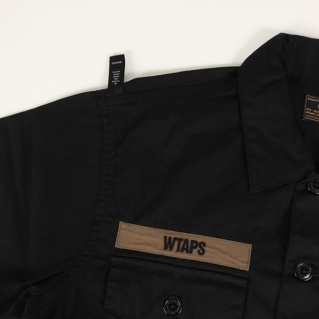 W)taps(ダブルタップス)の美品 WTAPS ダブルタップス シャツ サイズ:S 16SS パッチ付き ミリタリー 半袖シャツ BUDS SS / SHIRT ブラック 黒 トップス カジュアルシャツ【メンズ】【中古】 メンズのトップス(シャツ)の商品写真