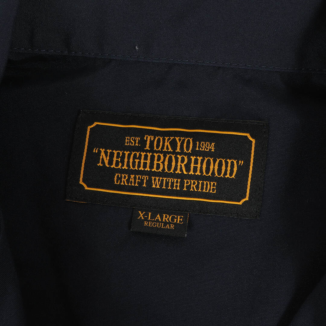 NEIGHBORHOOD(ネイバーフッド)の美品 NEIGHBORHOOD ネイバーフッド シャツ サイズ:XL 20SS ロゴ刺繍 T/C 半袖 ワークシャツ CLASSIC WORK / EC-SHIRT . SS ネイビー 紺 トップス カジュアルシャツ【メンズ】【中古】 メンズのトップス(シャツ)の商品写真