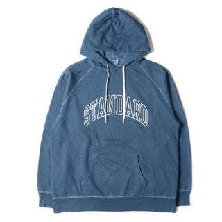 STANDARD CALIFORNIA スタンダードカリフォルニア パーカー サイズ:XL 22SS ロゴ ライトウェイト スウェットパーカー SD Pima Cotton Hood Sweat フーディー プルオーバー ピグメント染め ブルー 日本製 トップス【メンズ】【中古】