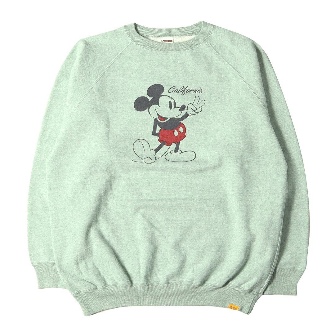 STANDARD CALIFORNIA(スタンダードカリフォルニア)のSTANDARD CALIFORNIA スタンダードカリフォルニア スウェット サイズ:XL 23AW Disney MICKEY コットン レーヨン スウェットシャツ DISNEY × SD 88/12 California Crew Sweat トレーナー プルオーバー 裏起毛 ヘザーグリーン トップス【メンズ】【中古】 メンズのトップス(スウェット)の商品写真