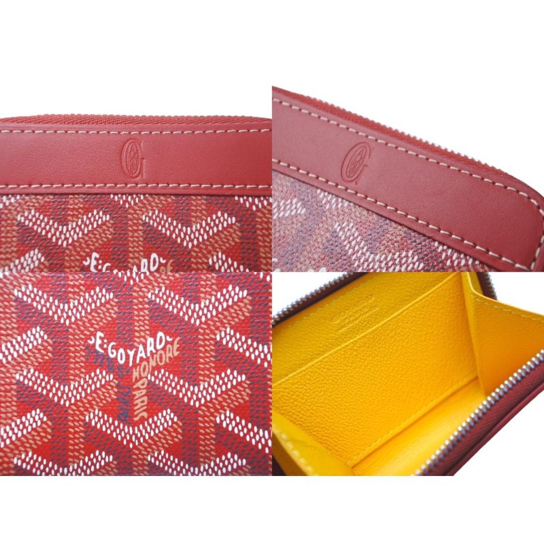 GOYARD(ゴヤール)の極美品 GOYARD ゴヤール マティニョンミニ コインケース MATIGNMINTY02CL02P レッド シルバー金具 中古 63607 メンズのファッション小物(コインケース/小銭入れ)の商品写真