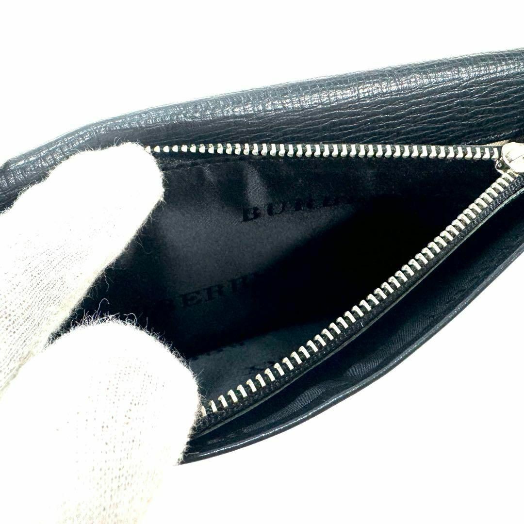 BURBERRY(バーバリー)のバーバリー エンボスチェック 長財布 二つ折り ブラック ノバチェック 本革 メンズのファッション小物(折り財布)の商品写真