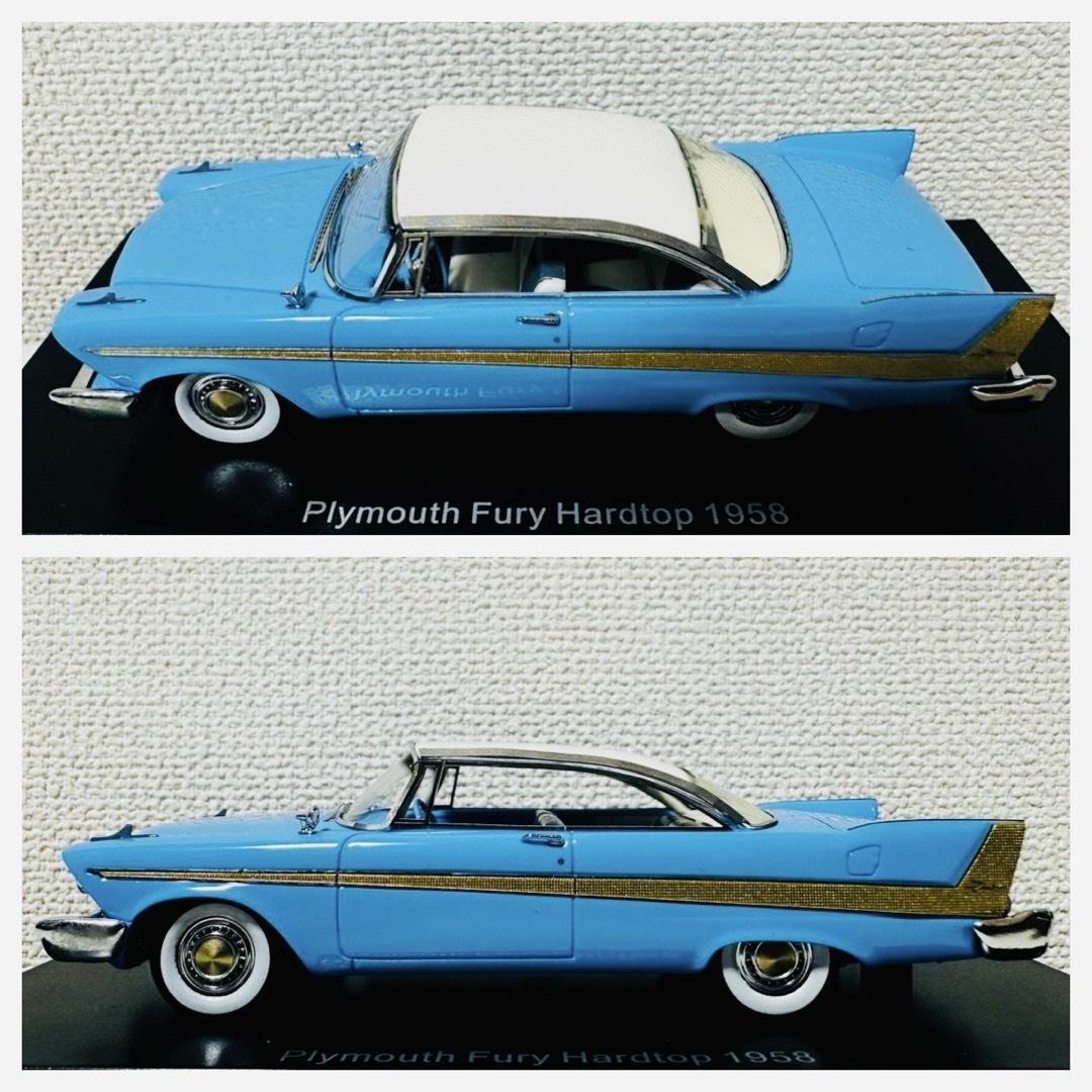 Chrysler(クライスラー)のNeoネオ/'58 Plymouthプリムス Furyフューリー 1/43 絶版 エンタメ/ホビーのおもちゃ/ぬいぐるみ(ミニカー)の商品写真