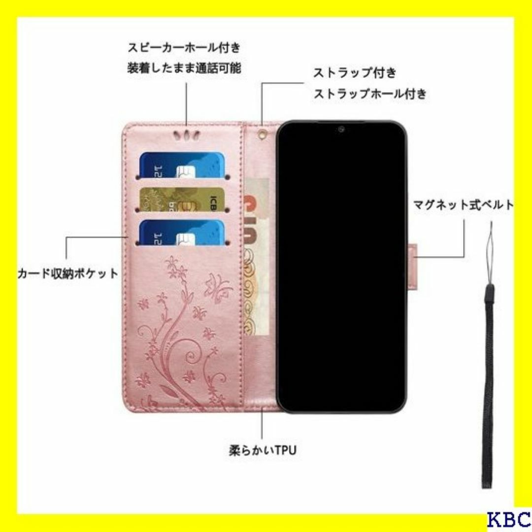 Google Pixel 7a ケース 手帳型 カバー ル 蝶柄 花柄 187 スマホ/家電/カメラのスマホ/家電/カメラ その他(その他)の商品写真