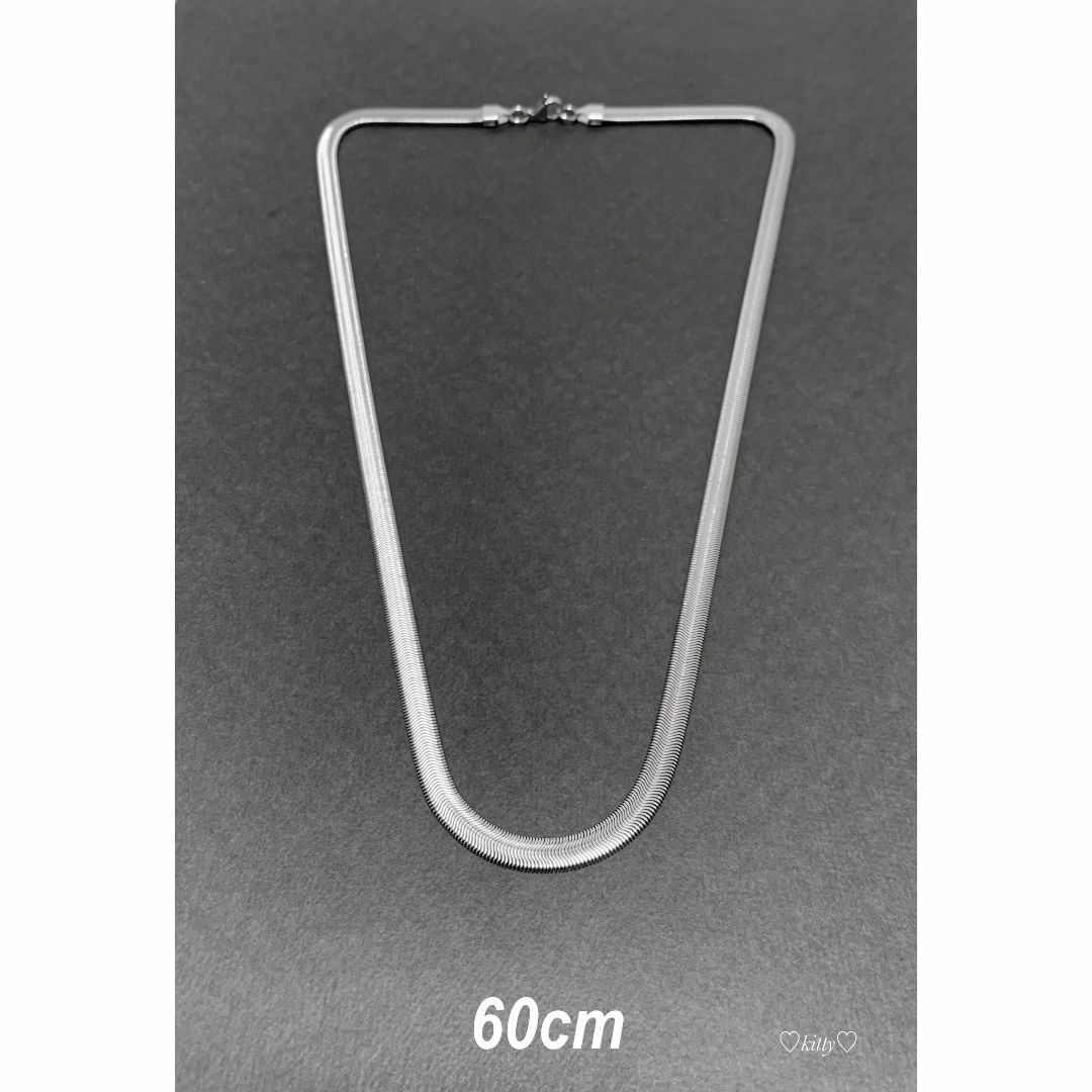 【スネークチェーンネックレス ファット 6mm 60cm】ステンレス メンズのアクセサリー(ネックレス)の商品写真