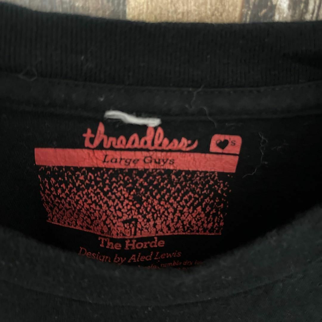 ブラック プリント メンズ ゾンビ M USA古着 90s 半袖 Tシャツ メンズのトップス(Tシャツ/カットソー(半袖/袖なし))の商品写真